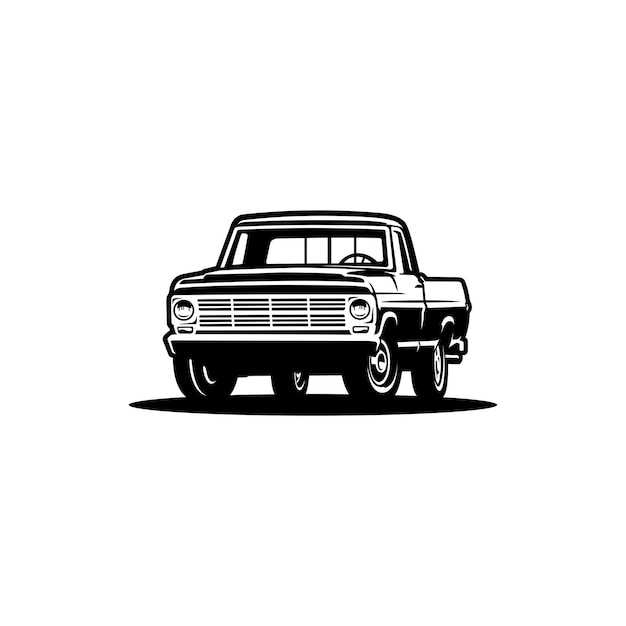 American retro truck illustration vector