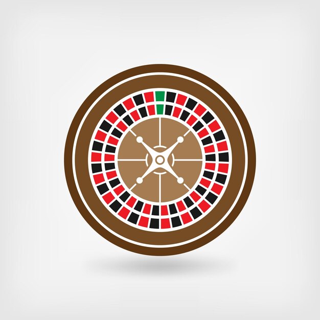 Vector american roulette wheel casino symbol