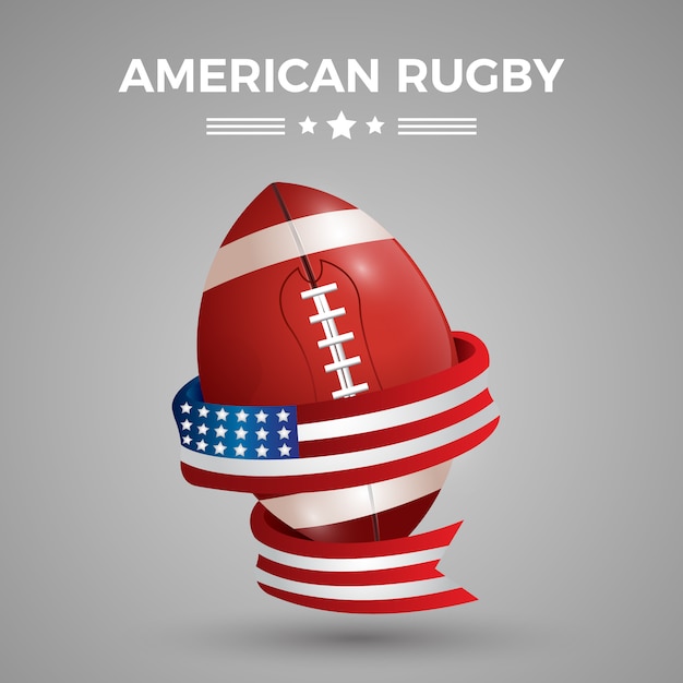 Vettore sfondo di rugby americano