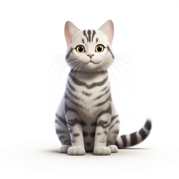 Vector american shorthair kitten cat