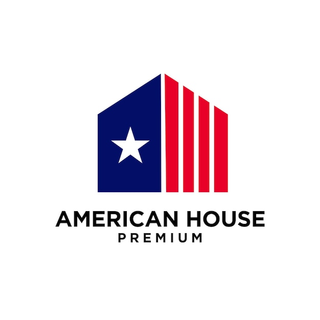 american star home house logo icon design