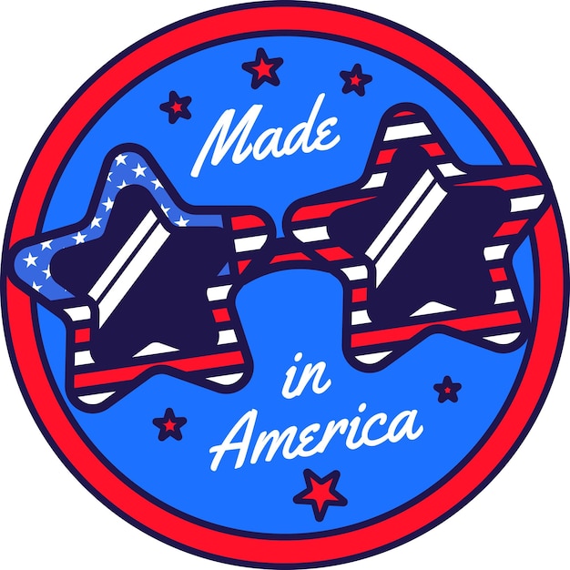 Vector american sticker made in america usa