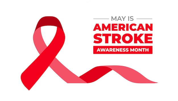 American Stroke Awareness Month background or banner design template celebrate in may