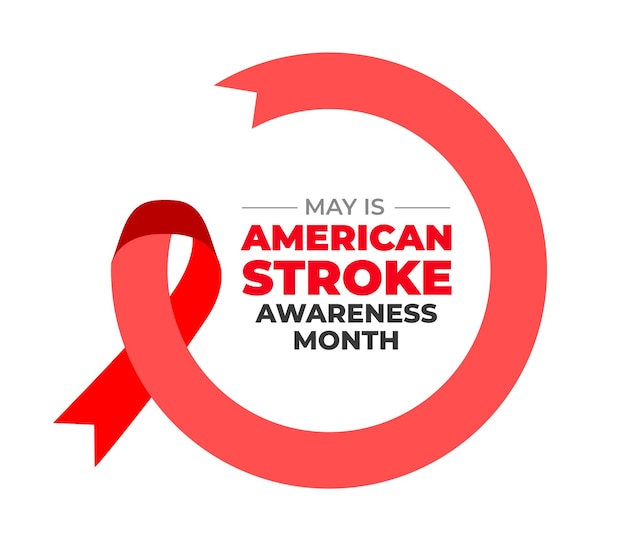 American Stroke Awareness Month background or banner design template celebrate in may