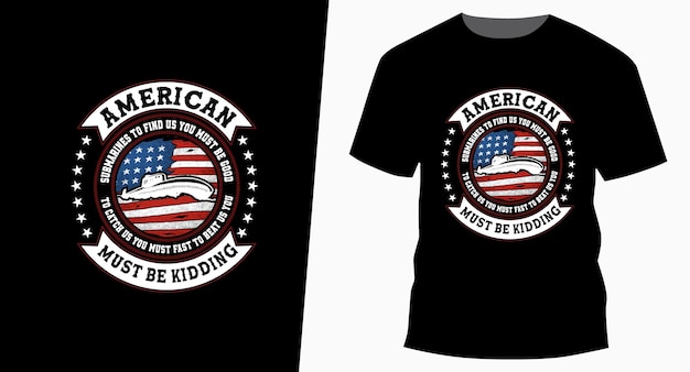 American submerines typografie vintage veteranen dag tshirt ontwerp