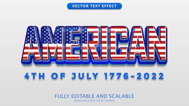 American text effect editable eps file