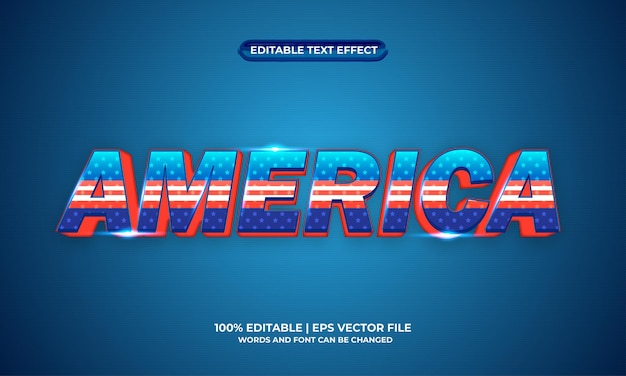 American text style effect