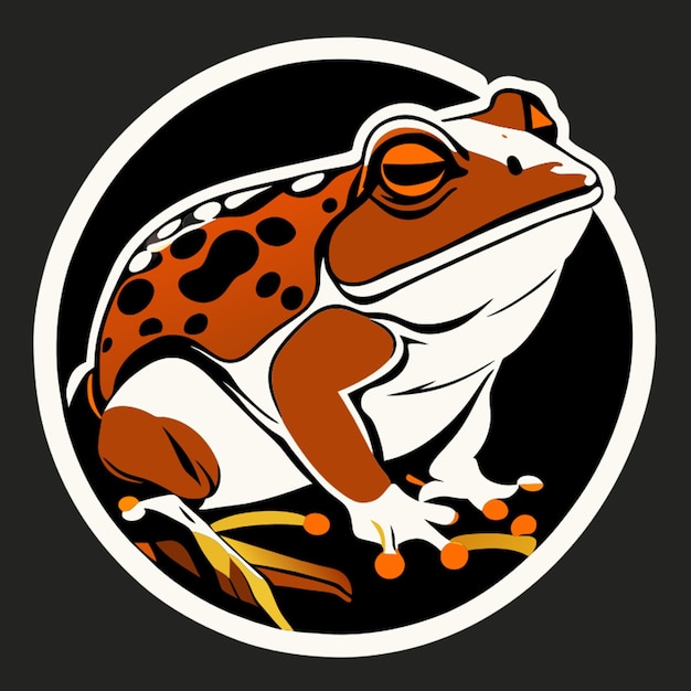 American toad sticker vector illustration