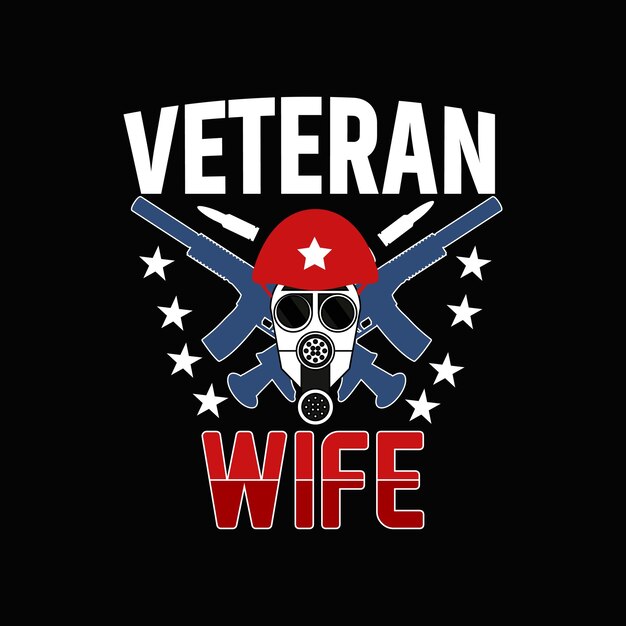 T-shirt dell'esercito veterano americano, illustrazione vettoriale tipografia.