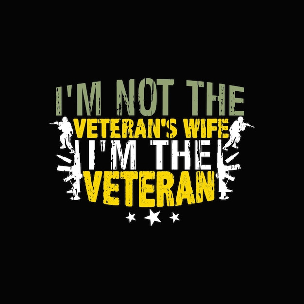 American veteran army t-shirt design, typography vector illustration.