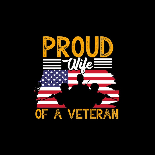 American veteran army t-shirt design, typography vector illustration.