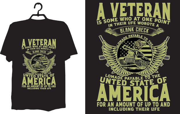 American veteran t-shirt desigan