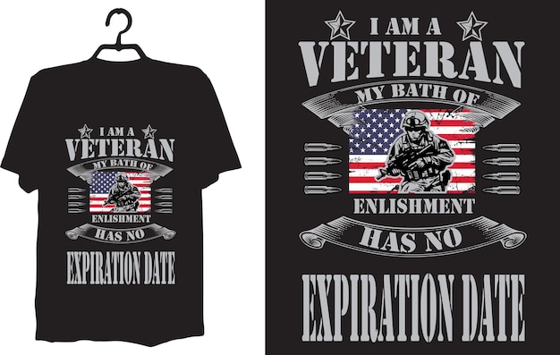 American Veteran T shirt Design Vector America weapon gun