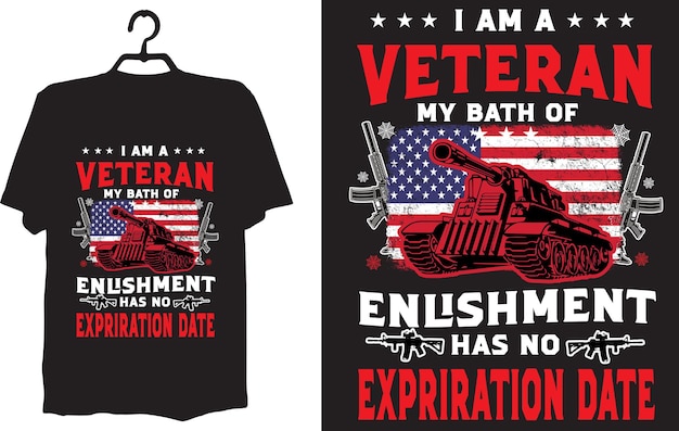 T-shirt del veterano americano desigan