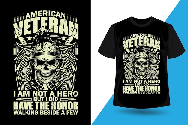 Vector american veteran veteran day patriotic military figh1er graphic tshirt ontwerp veteran tee vector
