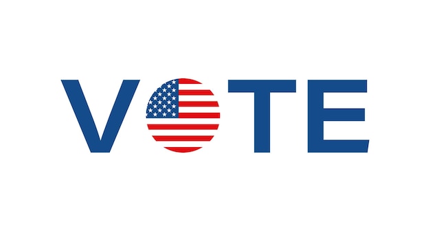 미국 투표 벡터 아이콘 정치 미국 선거 캠페인 로고