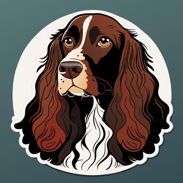 Illustrazione vettoriale adesiva di american water spaniel