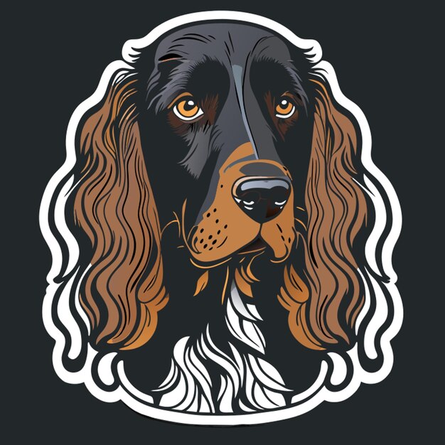 American water spaniel sticker vector illustration