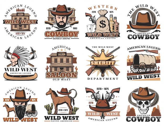 American Wild West saloon, sheriff, cowboy rodeo