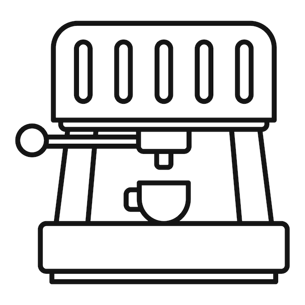 Americano koffiemachine pictogram Overzicht Americano koffiemachine vector pictogram voor webdesign geïsoleerd op een witte achtergrond