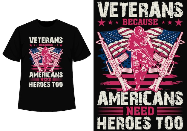 Americans need heroes tshirt design