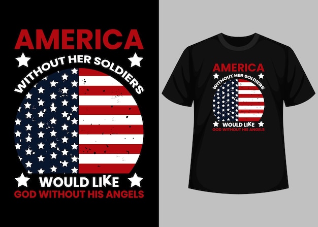 Amerika soldaten typografie t-shirt design