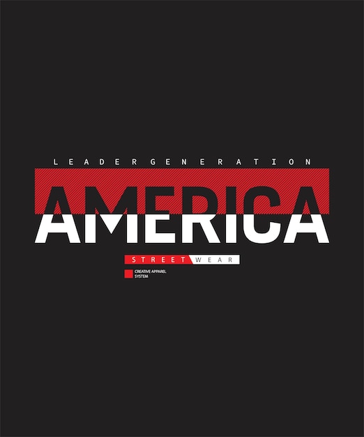 Amerika typografie t-shirt ontwerp print