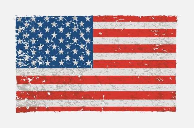 amerika vlag verontrust grunge ontwerp