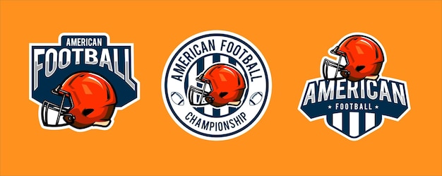 Vector amerikaans voetbal logo sport sjabloonontwerp