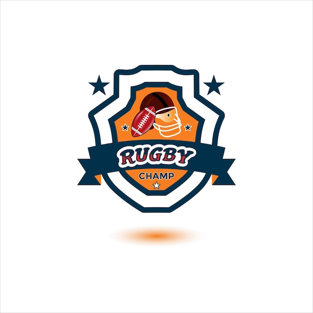 Vector amerikaans voetbal rugbyteam logo ontwerp