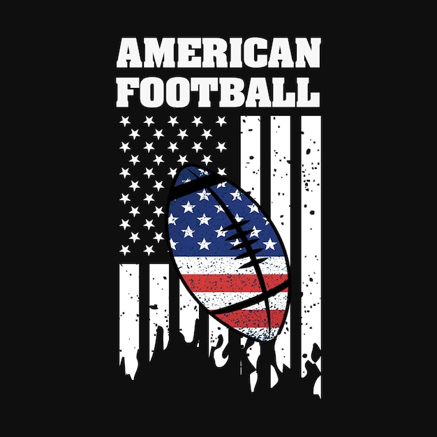 Vector amerikaans voetbal t-shirt ontwerp