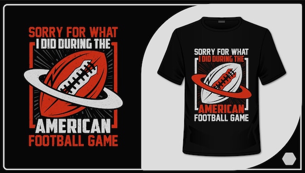 Amerikaans voetbal T-shirt ontwerp