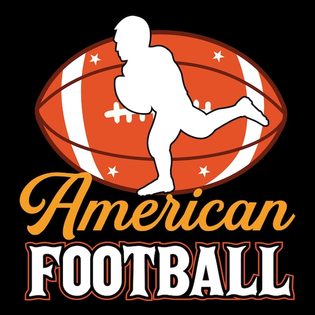 Amerikaans voetbal t-shirt vector ontwerpsjabloon