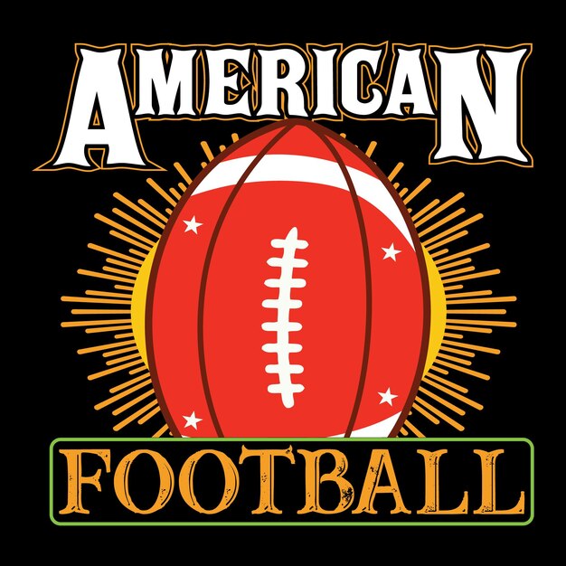 Amerikaans voetbal t-shirt vector ontwerpsjabloon