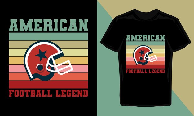 Vector amerikaans voetbal t-shirt