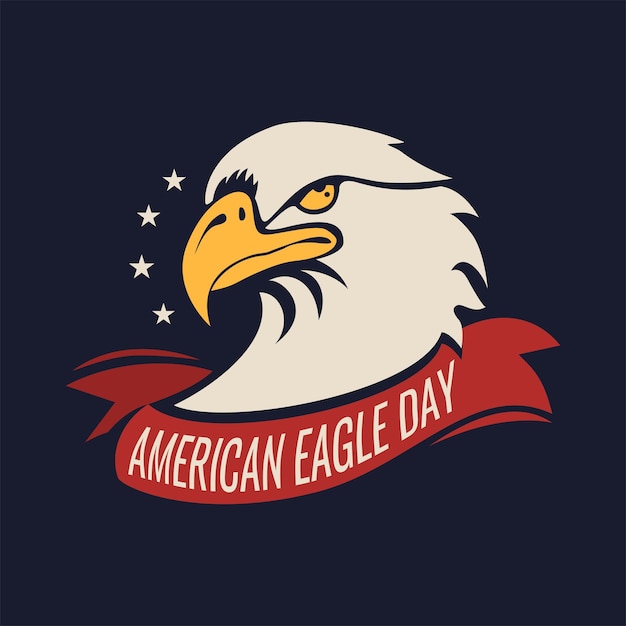 Vector amerikaanse adelaarsdag logo sjabloon