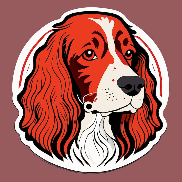 Amerikaanse cocker spaniel hond sticker illustratie