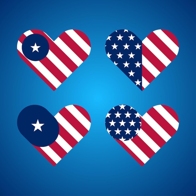 Amerikaanse herdenkingsdag Patriot trots label Amerikaanse vlag en symbolen Nationale onafhankelijkheidsdag 4 juli