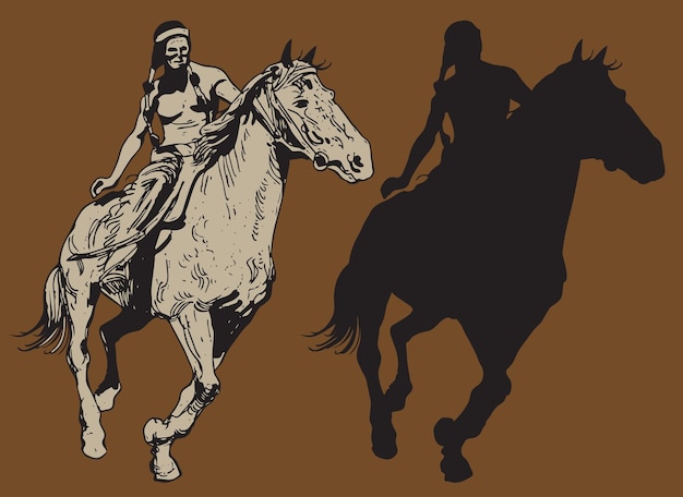 Amerikaanse Indiaan te paard