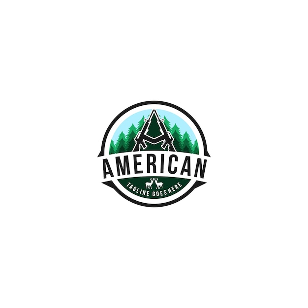 Vector amerikaanse leger logo sjabloon.