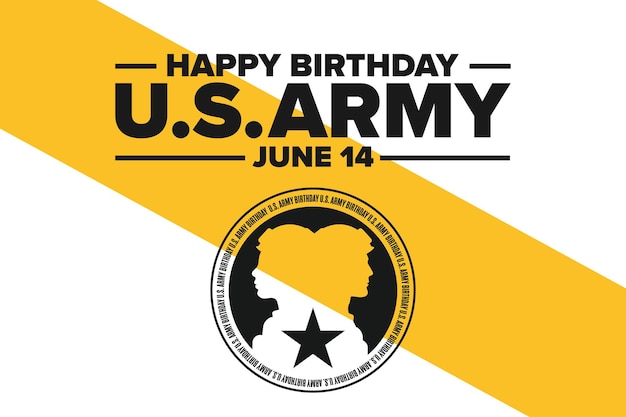 Amerikaanse leger verjaardag 14 juni vakantie concept sjabloon voor achtergrond banner kaart poster met tekst inscriptie Vector EPS10 illustratie