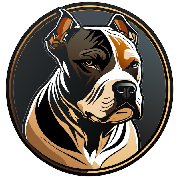 Amerikaanse Pit Bull Terriër sticker vectorillustratie