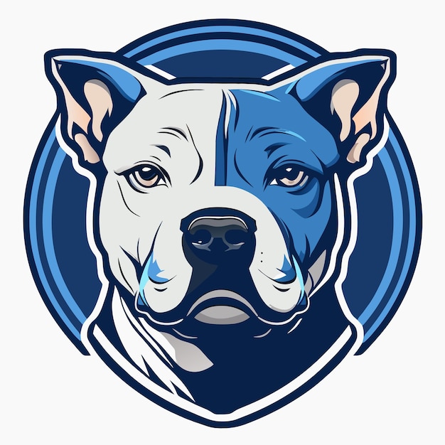 Amerikaanse pitbull terrier hond sticker illustratie