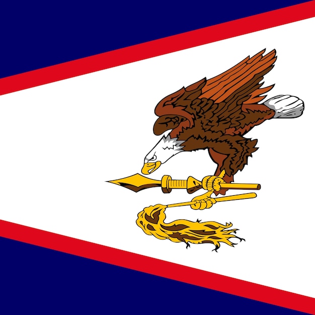 Amerikaanse Samoa vlag officiële kleuren Vector illustratie