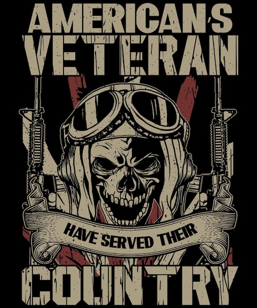 Amerikaanse veteranen hebben hun land Veteran T Shirt Design gediend