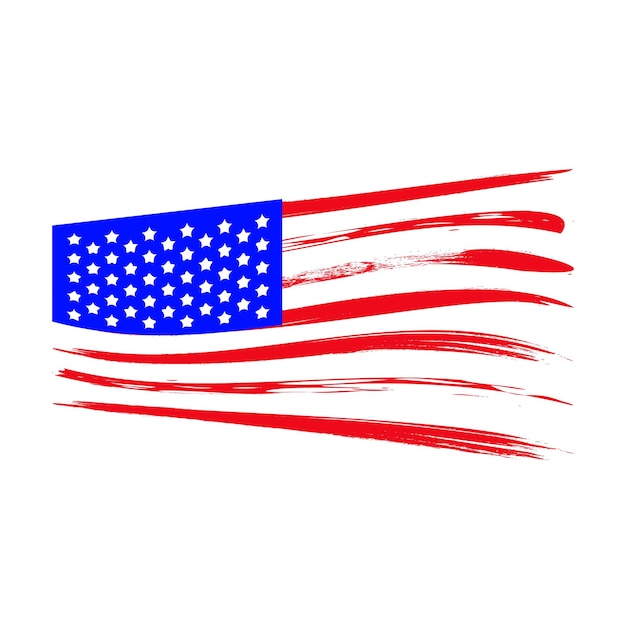 Vector amerikaanse vlaai op een witte achtergrondvectorillustratie