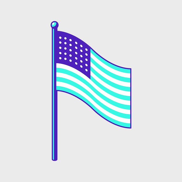 Amerikaanse vlag isometrische vector pictogram illustratie