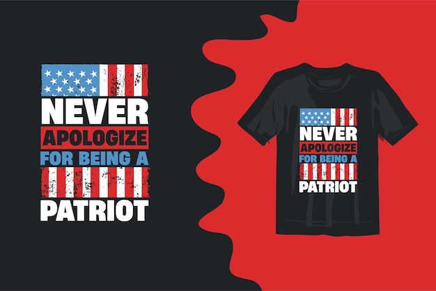 Amerikaanse vlag Patriots' Day t-shirtontwerp