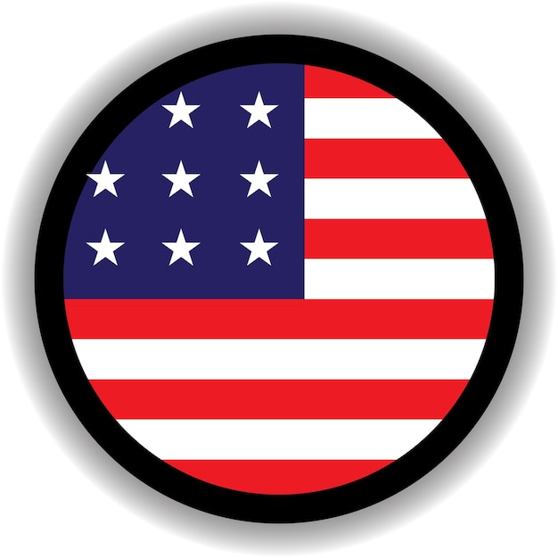 Amerikaanse vlag ronde vorm