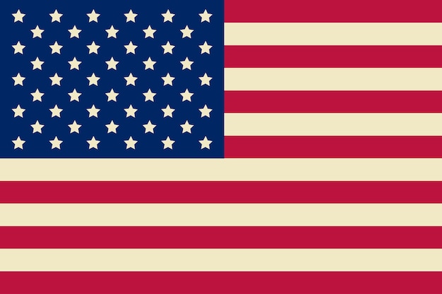 Amerikaanse vlag Vlag van de VS Vectorillustratie